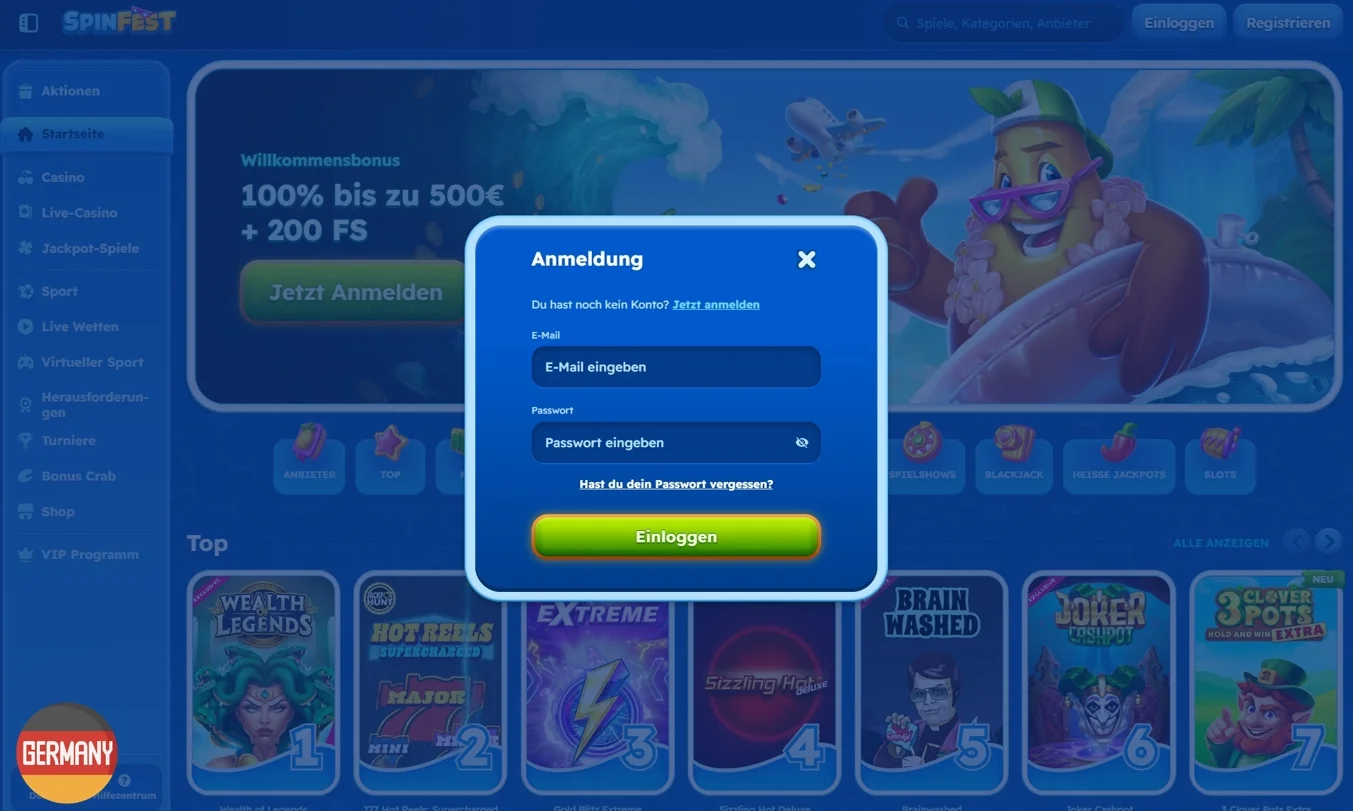 SpinFest Casino Login