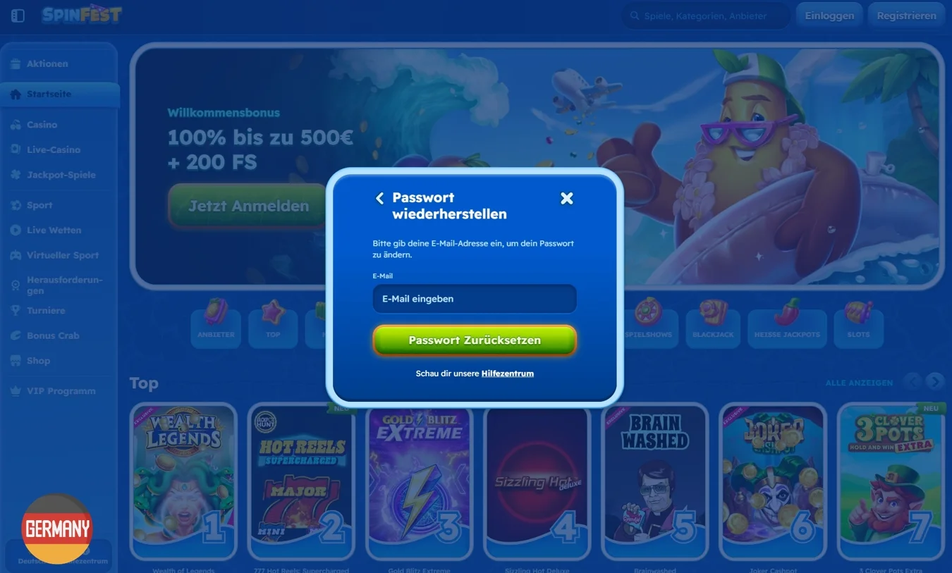 SpinFest Casino Login