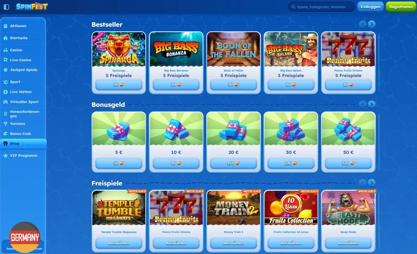 SpinFest Casino Bonus